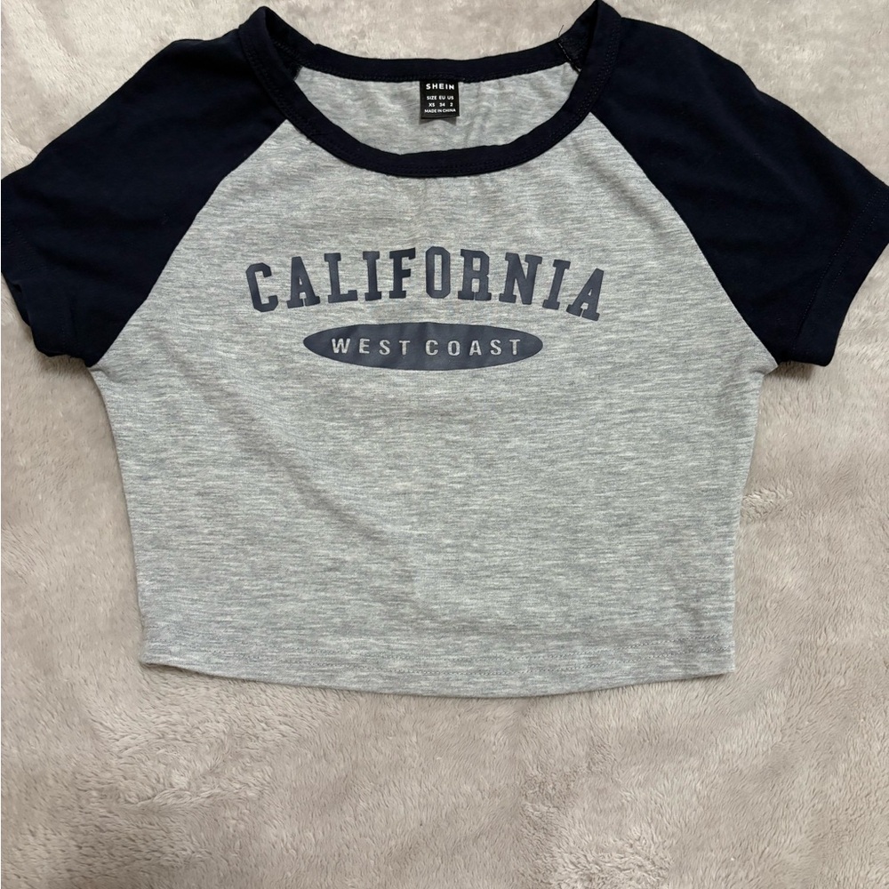 Gray and Black Kids Raglan Tee